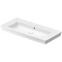 Duravit Lavabo White Tulip, largeur 1 055 mm, sans trou pour robinetterie, avec trop-plein, 2363100060, 2363100060