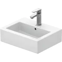 Duravit Vero 45cm lavabo à main, avec trop-plein, avec trou pour robinet banc, avec trou pour robinet, 07044500001, 07044500001