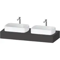 Duravit Console Collection One, 1400x550x170mm, découpe à gauche et à droite, QA4805049490000, QA4805049490000