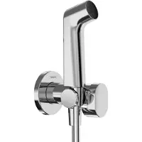 Hansgrohe Bidette Douchette à main 1jet S EcoSmart pour eau chaude avec support de douche et flexibles de douche 125cm, 29232000, 29232000