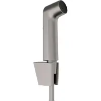 Hansgrohe Bidette Douchette à main 1jet S EcoSmart avec support de douche Porter S et flexibles de douche 125cm, 29238340, 29238340