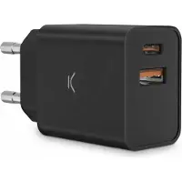 Ksix Caricabatterie Doppio Usb-a/usb-c 30w
