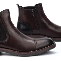 Pikolinos per uomo. M2M-8022C1 Stivaletti in pelle marrone York (39), Basso, Cerniera, Casual