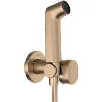 Hansgrohe Bidette Douchette à main 1jet S EcoSmart pour eau froide, avec support de douche et flexibles de douche 125cm, 29230140, 29230140
