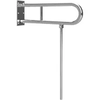 Bemeta Corrimano per disabili Help maniglia pieghevole con gamba a forma di U 600 mm acciaio inox