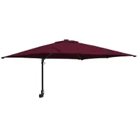 vidaXL Ombrellone da giardino rosso Bordeaux 248,5 x 247,5 x 160 cm