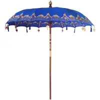 vidaXL Ombrellone balinese blu 215 x 215 x 260 cm