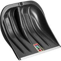 Kadax Pala da neve "Rilhac", vanga da neve senza manico con bordo in alluminio, nero, larghezza 49 cm,
