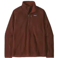 Patagonia Better Sweater 1/4 Zip Pullover in pile Uomo (XXL, marrone)