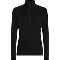 Icebreaker Merino 200 Zoneknit L/S Half Zip Intimo lana merinos Uomo (S, nero)