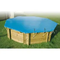 Ubbink winter and safety cover for rectangular wooden pool 200x350 - Blue - Thickness 550gr
