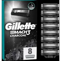 Gillette Mach3 Charcoal replacement head - Variant: 8 ks