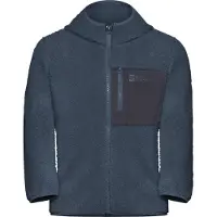 Jack Wolfskin Kid's Ice Curl Hood Jacket Giacca in pile Bambini (140, blu)