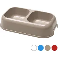 Ferplast ciotola doppia per cani e gatti 'party' cm 31,5x18x6,6h - 1,2 lt
