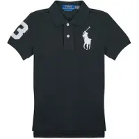 Ralph Lauren per ragazzo. 323670257015 Polo in piquet di cotone Big Pony nera ((XL) 13/14años= 163/174cm), Nero, Classico, Manica corta