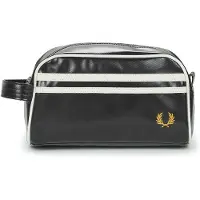 Fred perry per uomo. L8298 Beauty case in poliestere rivestito nero (OSFA), Casual, Polister riciclato