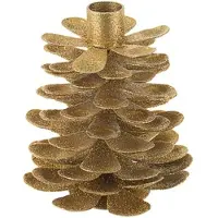 Bizzotto Decorazioni natalizie P.CANDELA 1P PINEAL ORO H14 - Oro - Unica