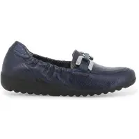 Melluso Mocassino morbido in pelle blu navy con fibbia k60109bk