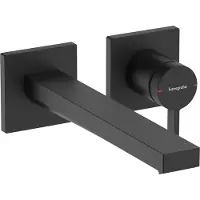 Hansgrohe Mitigeur monocommande de lavabo Tecturis E, encastré, portée de 225 mm, garniture de vidage non obturable, EcoSmart+, 73051670, 73051670