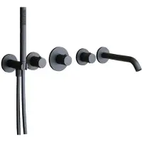 Paffoni Modular Box - Miscelatore termostatico da incasso per 2 apparecchi, nero opaco MDE001NO