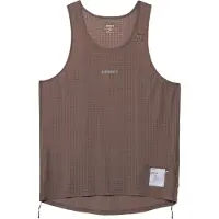 Satisfy - Canottiera traspirante da trail running da uomo - Space-O Singlet Falcon per Uomo - Taglia XL - Marrone