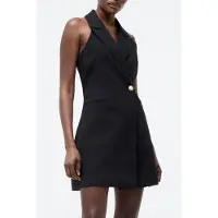 French Connection Halterneck Blazer Mini Dress Black Taglia: 8 | Abiti Mini Outlet | Donna | Nero