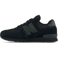New Balance unisex per bambino. GC574V1 Sneakers 574 nere (39 W), Nero, Basso, Stringhe, Casual, moda per bambini