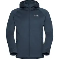Jack Wolfskin Peak District Hooded Fullzip Giacca in pile Uomo (M, blu)