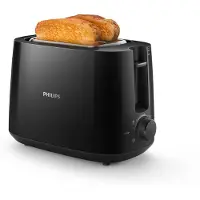 Philips Daily Collection Tostapane - 2 fette, fessura ampia, nero HD2581/90
