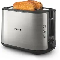 Philips Viva Collection Tostapane - 2 fette, fessura ampia, metallo HD2650/90