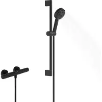 Hansgrohe Pulsify Select S set de douche 105, 3jet Relaxation, Ecostat Fine, EcoSmart, barre de douche 650mm, 24262670, 24262670