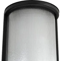 LINDBY Applique da esterni LED Calvik, nera, scanalata, IP44