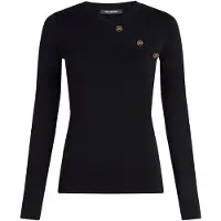 Karl Lagerfeld Retro Longsleeve Black Taglia: L | Maglie a manica lunga Outlet | Donna | Nero
