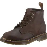 Dr. Martens Stivaletto stringato marrone scuro / giallo