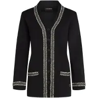 Karl Lagerfeld Black Boucle Detail Cardigan Taglia: L | Blazers Outlet | Donna