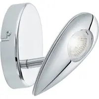 Eglo 95749 Pedregal Faretto LED 3,3W acciaio cromo Applique futuristiche