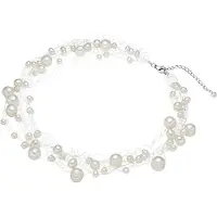 Valero Pearls Collana argento / bianco perla