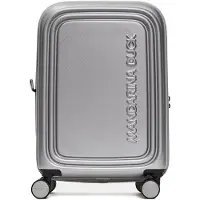 Mandarina Duck Logoduck + 4 ruote Trolley cabina S 55 cm color argento