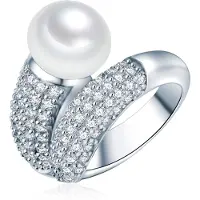 Valero Pearls Anello argento / trasparente / bianco perla