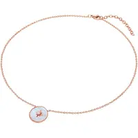 Valero Pearls Collana blu chiaro / oro rosé / trasparente