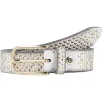 B.belt Cintura Vera Pelle 80 cm grigio