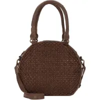 Greenland Femi & Nine Borsa a spalla Vera Pelle 34 cm marrone