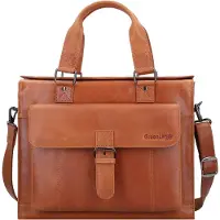 Greenland Nature Cartella Vera Pelle 38 cm marrone