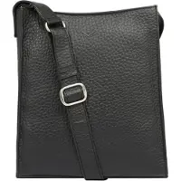 VOi Hirsch Flora Borsa a tracolla Vera Pelle 24 cm nero
