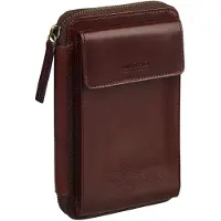 Leonhard heyden Cambridge Custodia per cellulare Vera Pelle 11 cm marrone