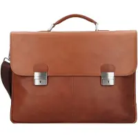 Esquire Dallas Valigetta Vera Pelle 42 cm Vano porta PC marrone