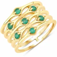 Rafaela Donata Anello giallo oro / verde