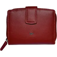 Golden Head Polo Portafoglio Protezione RFID Vera Pelle 12 cm rosso