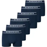 Schiesser Boxer blu scuro / bianco