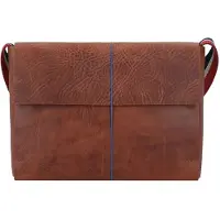 Harold's Keeper Messaggero Vera Pelle 32 cm marrone